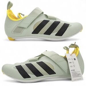 Adidas Indoor Cycling Shoes Mens 10 Light Green 3 Stripe Strap GX1668 NEW w/ Tag